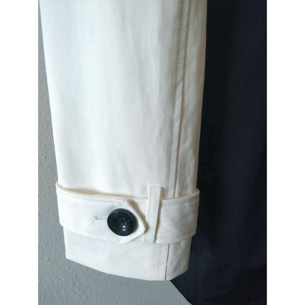3/$20 Forever 21 Black White Colorblock Peacoat Trench Longline Jacket M - Picture 9 of 13